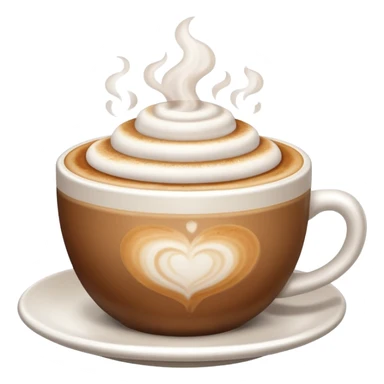 Cappuccino in giant white cup without a face on it sticker