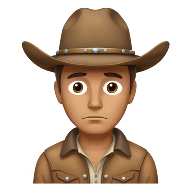 Sad cowboy sticker