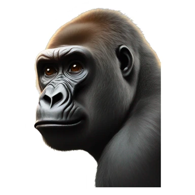 gorilla in front of a sun  sticker