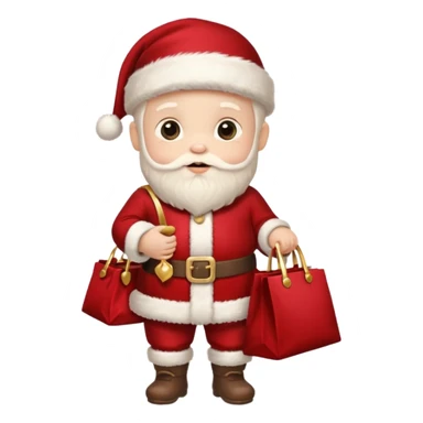 baby Santa Claus is carrying a bag of presents  sticker