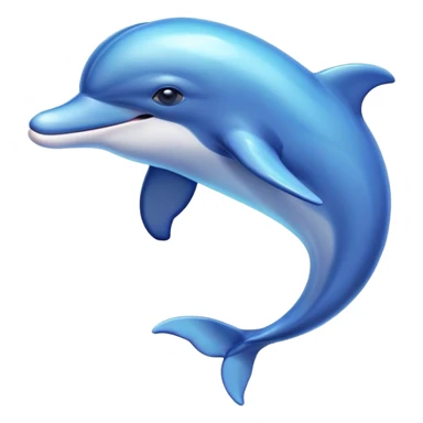 Beautiful and Majestic Dolphin Portrait Emoji, Radiating serene elegance and adorable charm with a graceful, streamlined form and luminous, glossy blue skin that shimmers under the sun, gentle, expressive eyes and a soft, content smile, Simplified yet exquisitely endearing features, highly detailed, glowing with a soft, majestic aquatic light, high shine, calm and enchanting, stylized with an air of timeless oceanic beauty, soft glowing outline, capturing the essence of a beautiful and majestic dolphin that embodies the pure magic of the sea! sticker