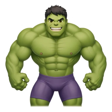 friendly smiling hulk superhero for kids sticker