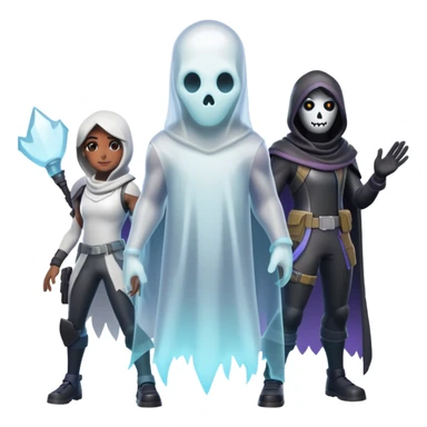 Fortnite trio with ghost sticker