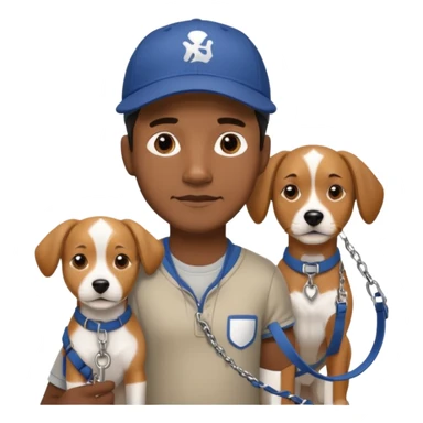 Dog Walker black man sticker