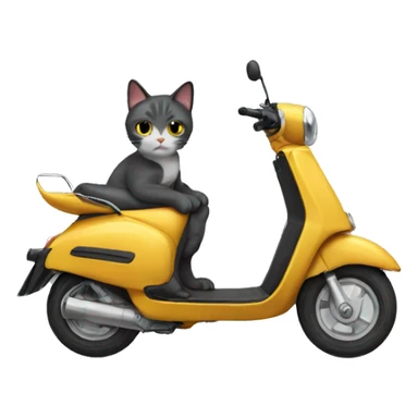 scooter cat  sticker