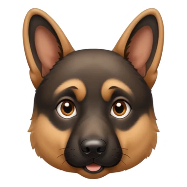 Cute German Shepard dog with one ear up and one ear down sticker