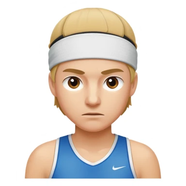 tennisplayer with sweatband sticker