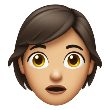 Shocked brunette  sticker