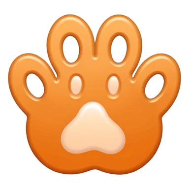 a very light pale pastel orange #FFDBBB pawprint sticker