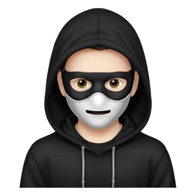 hacker with mask sticker