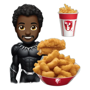 Black panther kfc sticker