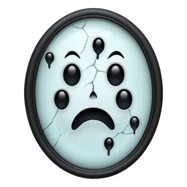 Haunted Mirror with some black dots on it  sticker