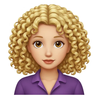 Femme frisée blonde sticker