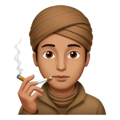 A kashmiri guy smoking cigarette sticker