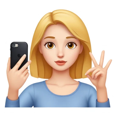 Girl taking a selfie  sticker
