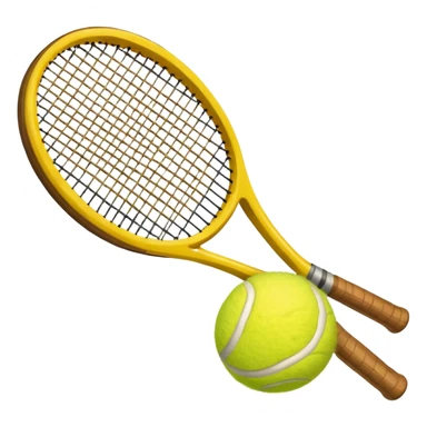Tennis ball and racquet  sticker