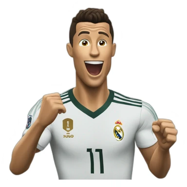 Cristiano Ronaldo doing his siu celebration sticker