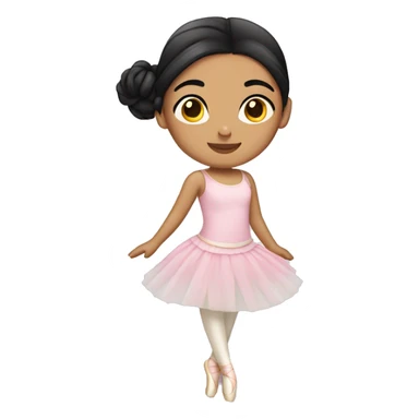 Ballerina Mexican girl with black hair in a bun  sticker