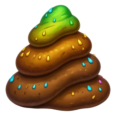 Caca énorme multicolore sticker