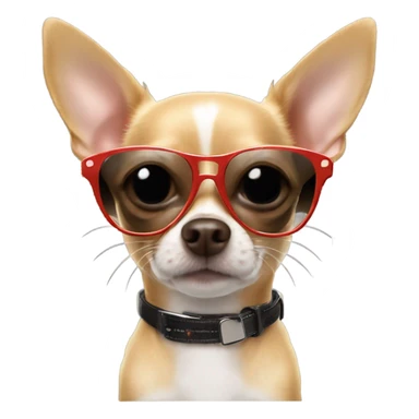 Cute boy Chihuahua ￼with sunglasses  sticker