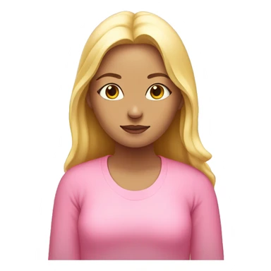 blonde girl in meditation in pink clothes sticker