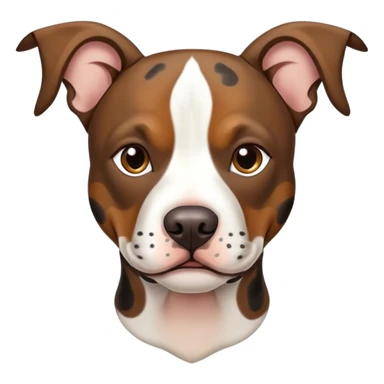 Triad Merrell pitbull ears not cropped brown with some black spots sticker