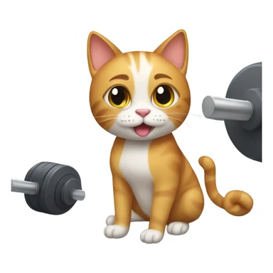 cat in the gym sticker