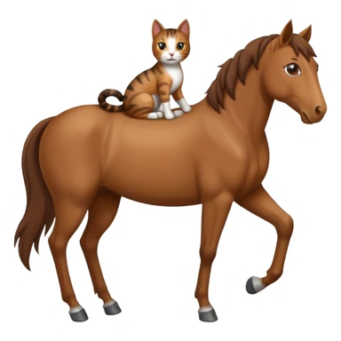 Horse with a cat on the back sticker