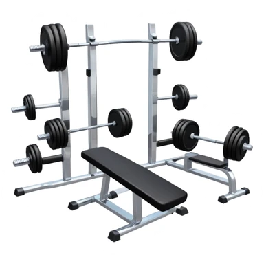 Fitness gym with dumbbells and workout equipment sticker
