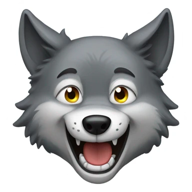 Wolf crying laughter sticker