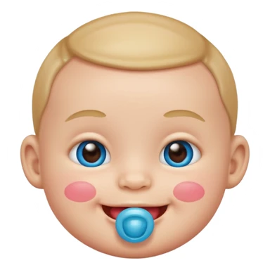 emoji baby with sucker sticker