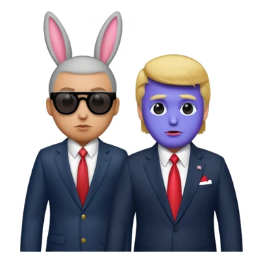 Bad bunny with trump sticker