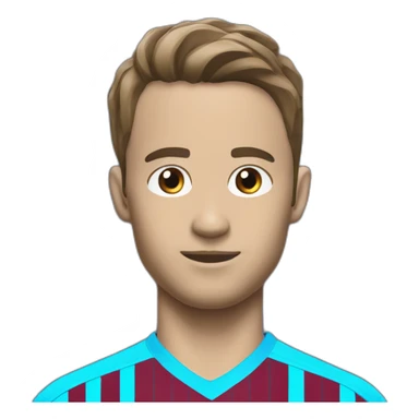 Burgundy blue striped Trabzonspor jersey sticker