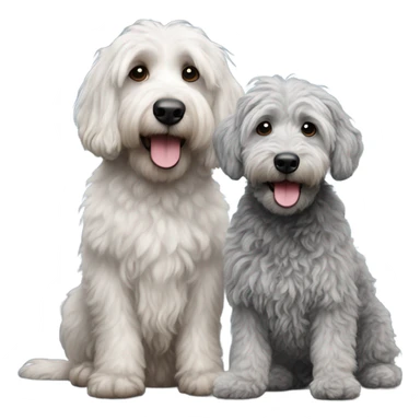 Two Aussie doodles grey and black sticker