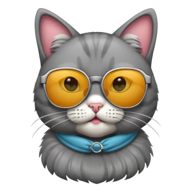 Cat wearing sunglasses sticker