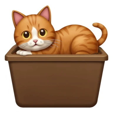 Cat pooping sticker