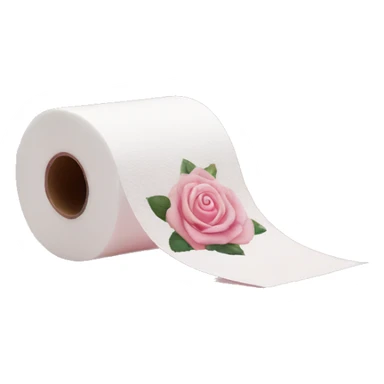 Light pink rose print toilet paper  sticker