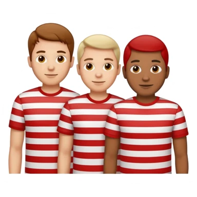 Men with red Striped Shirt sticker