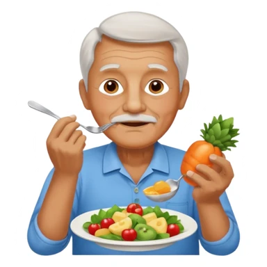 una imagen de un abuelo de 63 años con una enfermedad cardiovascular pero puedes poner donde creas adecuado ya sea al rededor o donde se vea vbien habitos saludables como buena alimentacion signos vitales.. PERO QUE NO SEA UN MEDICO SINO UNA  O SEA UN ABUELO DE 63 AÑOS NORMAL SIN BATA MEDICA sticker