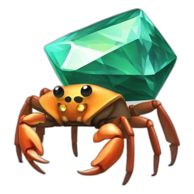 fiddler crab with a diamond pickaxe from minecraft sticker