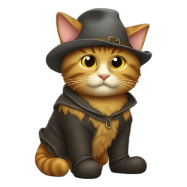 Pensive Puss in Boots sticker