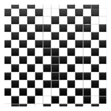 pure 8x8 checkerboard pattern with alternating black and white squares only, absolutely nothing else sticker