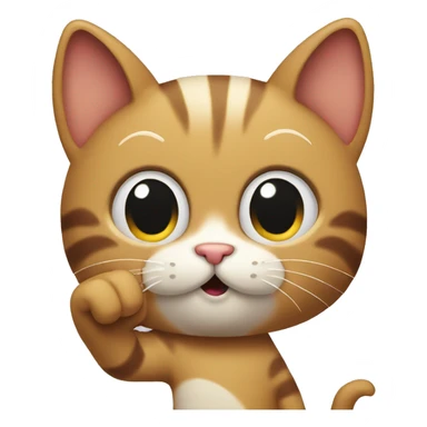 cat giving the middle finger sticker