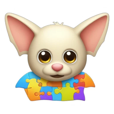 Puzzle Bat colours autism parts sticker