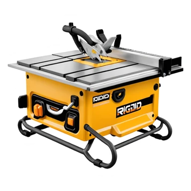RIDGID 10″ Jobsite Table Saw, top view sticker