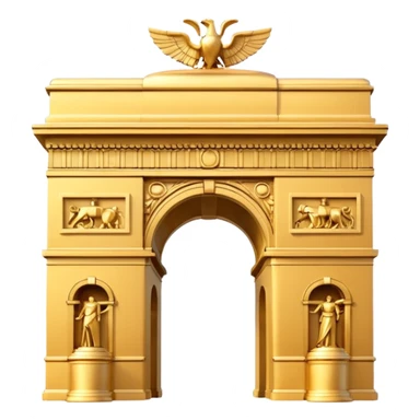 arc de triomphe emoji at sunset sticker