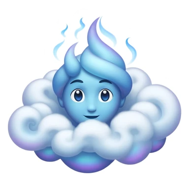 genie with smoke. sticker