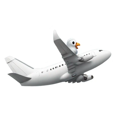 Un avion avec un pigeon  sticker