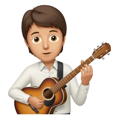 Paul McCartney playing guitar sticker