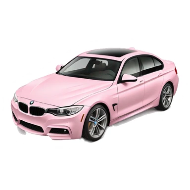 Pastel Pink BMW  sticker